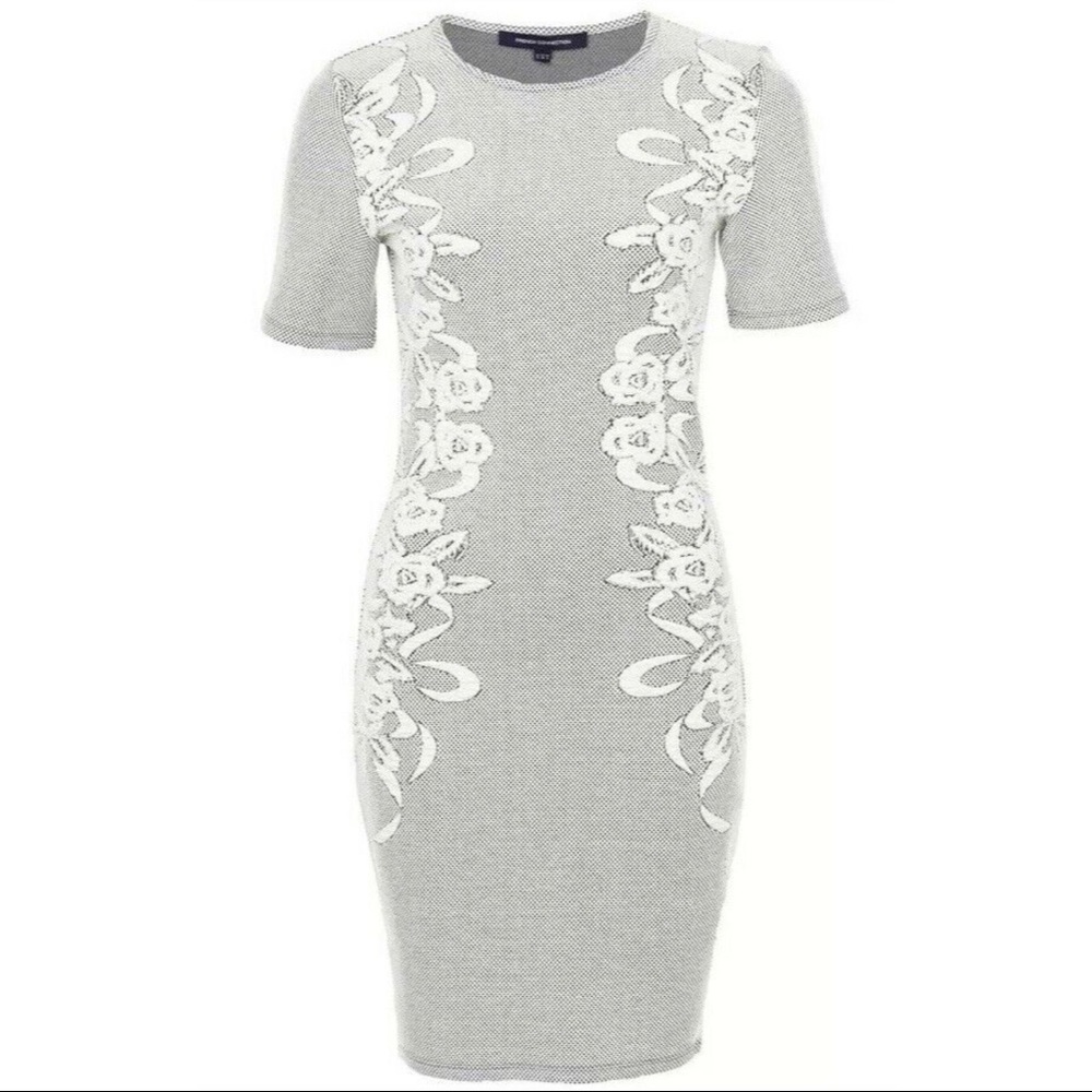 French Connection Floral Jacquard Bodycon - Picture 2 of 7